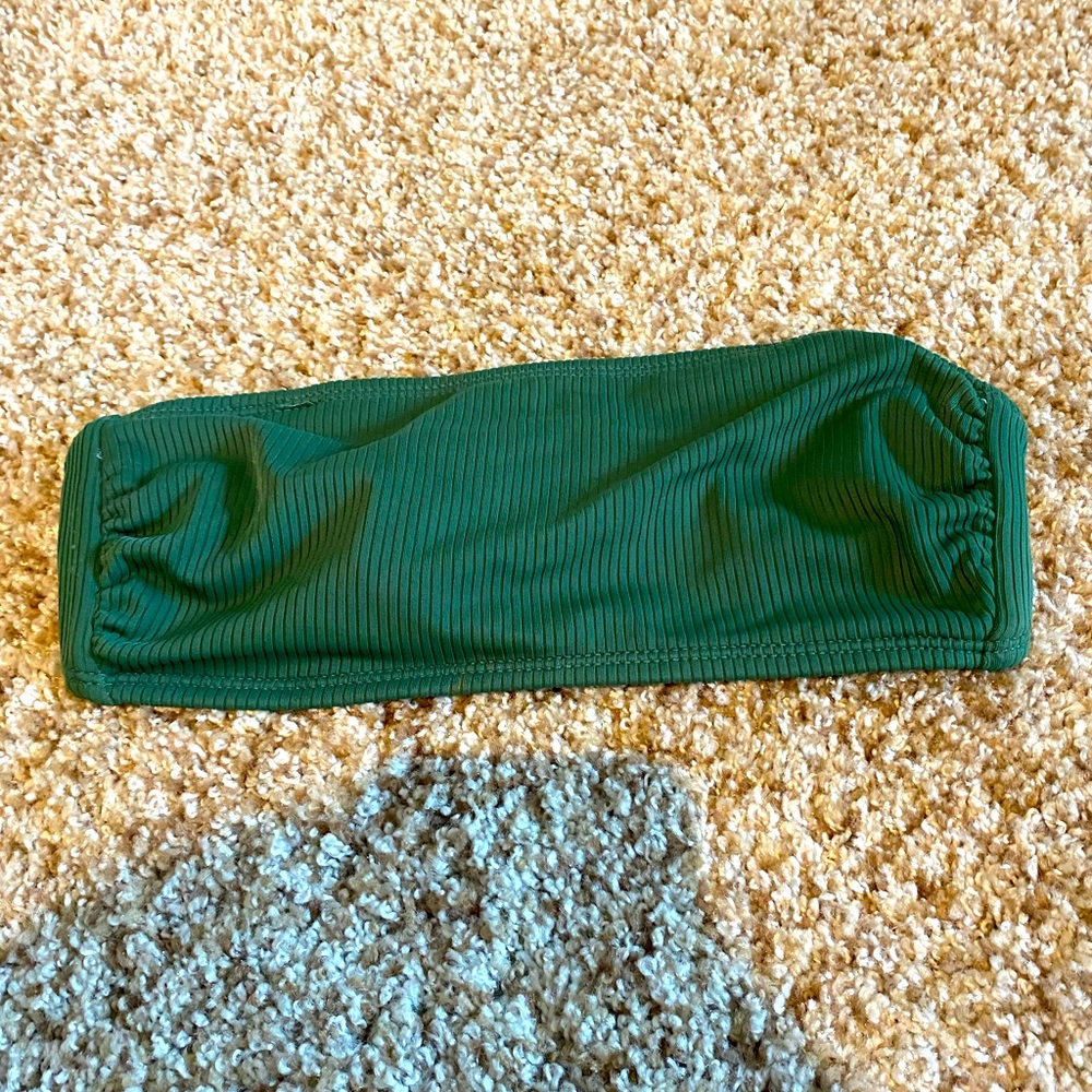 Strapless Army Green Swimsuit Top